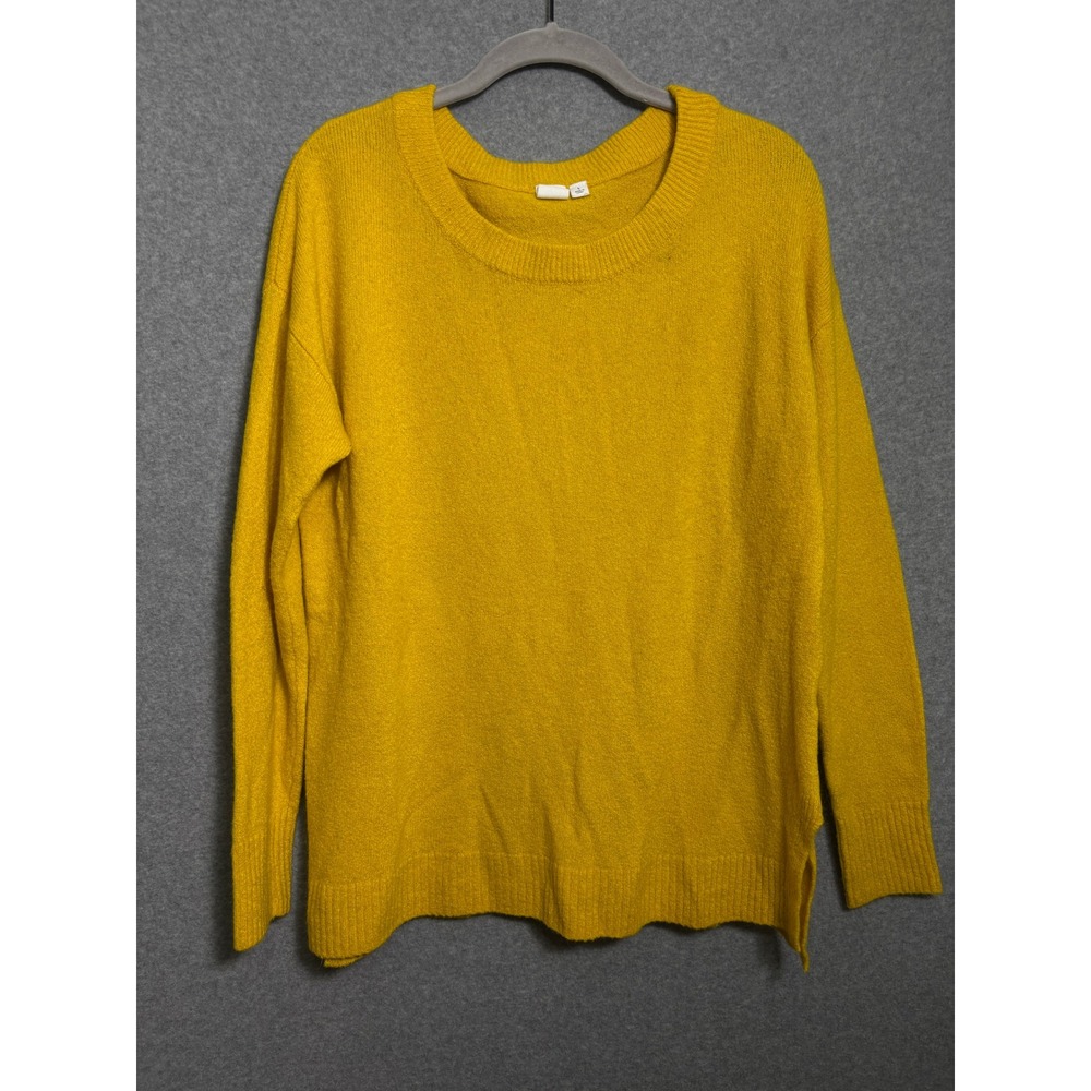 Gap Mustard Yellow‎ Soft Knit Sweater Cozy Minimalist Oversized Women's L